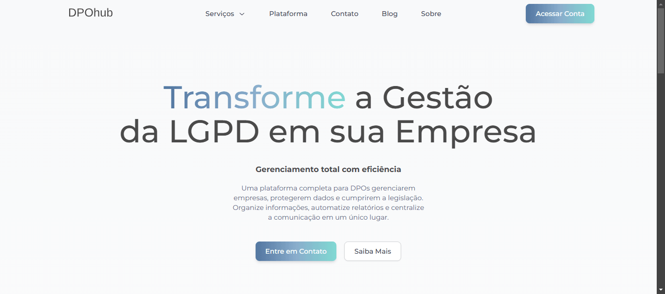 Safeguard - Plataforma de Gestão & Adequação à LGPD